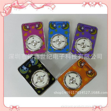 Newarrival no screen clip card-free MP3 plastic round key MP3 player